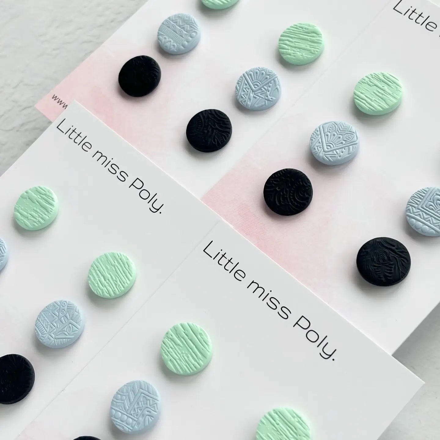 Trio Medium Stud Pack - Ocean
