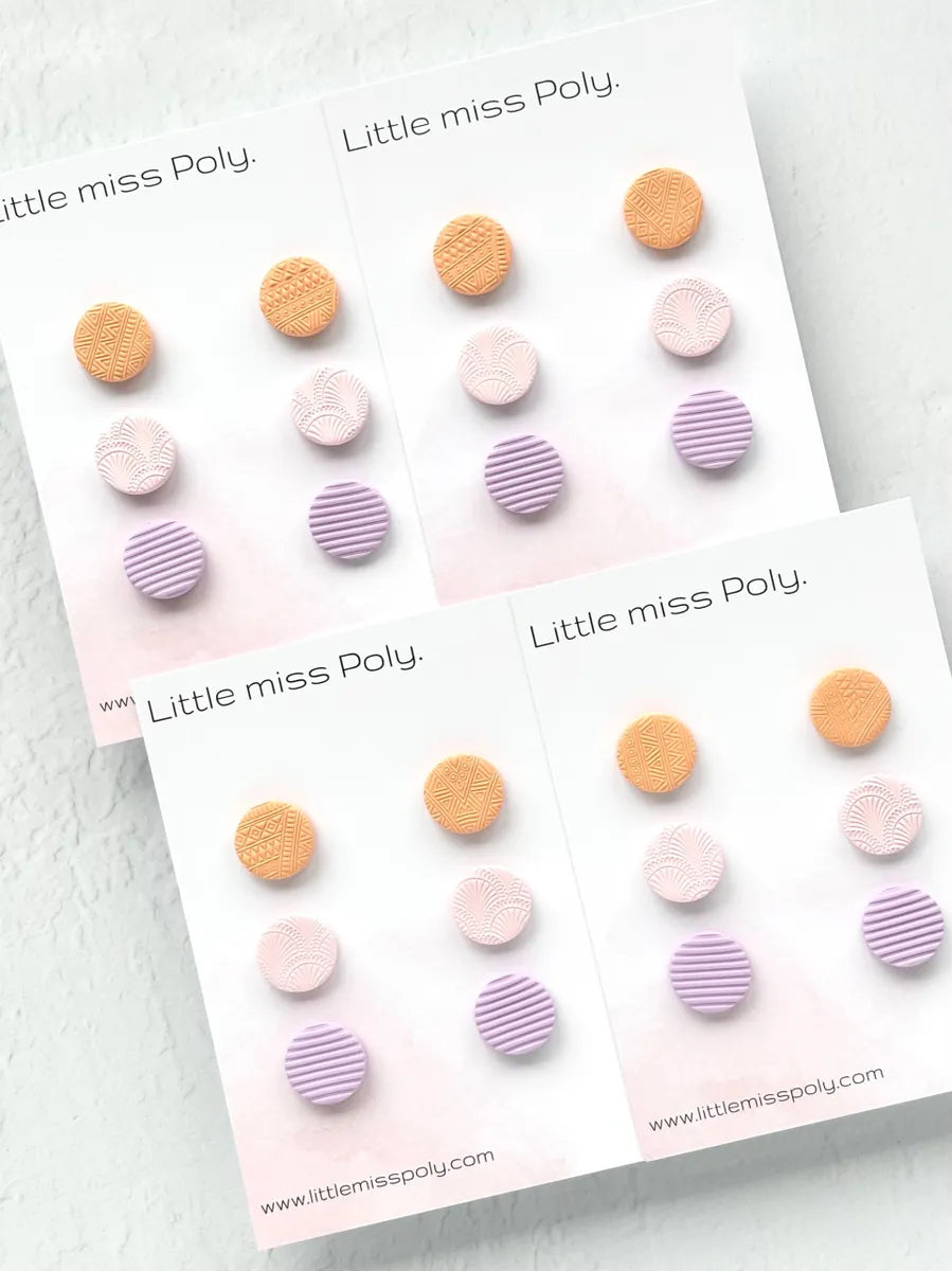 Trio Medium Stud Pack - Sorbet