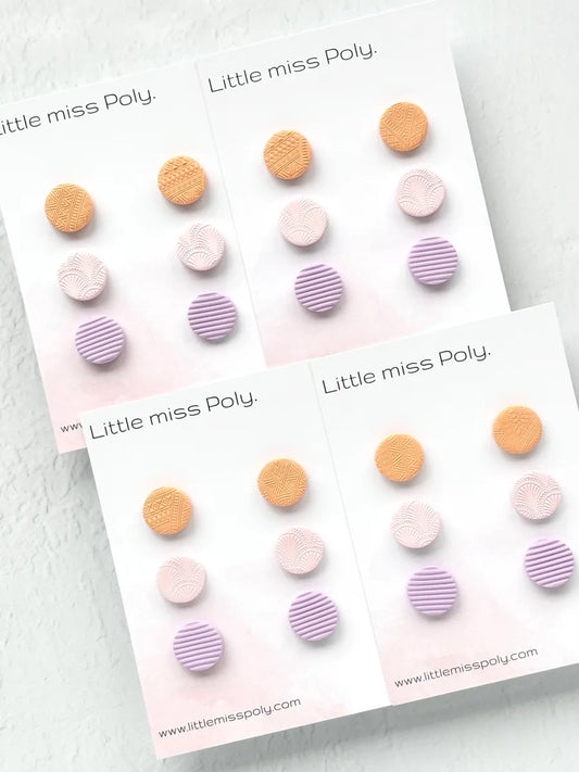 Trio Medium Stud Pack - Sorbet