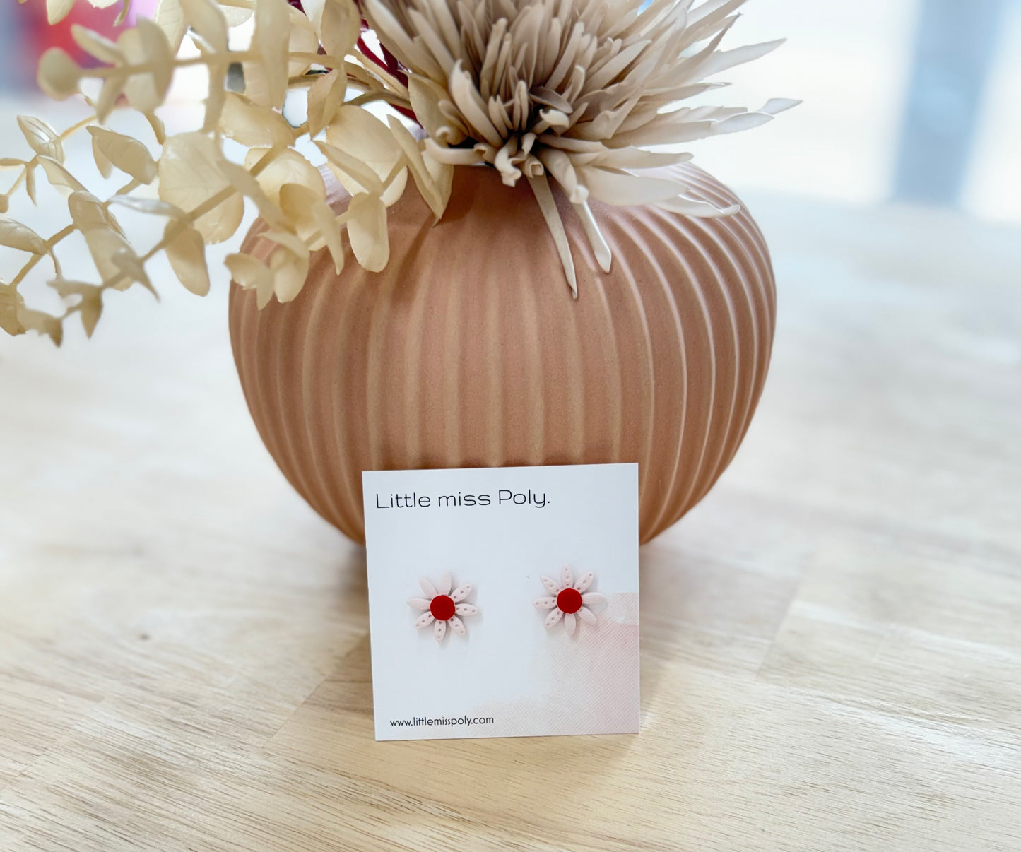 Botanical Studs - Pink & Red