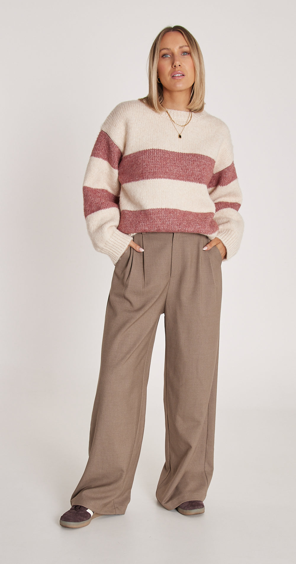 Ruby Knit - Rose Stripe