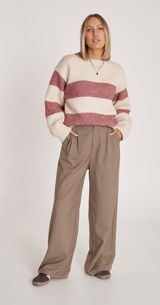 Ruby Knit - Rose Stripe