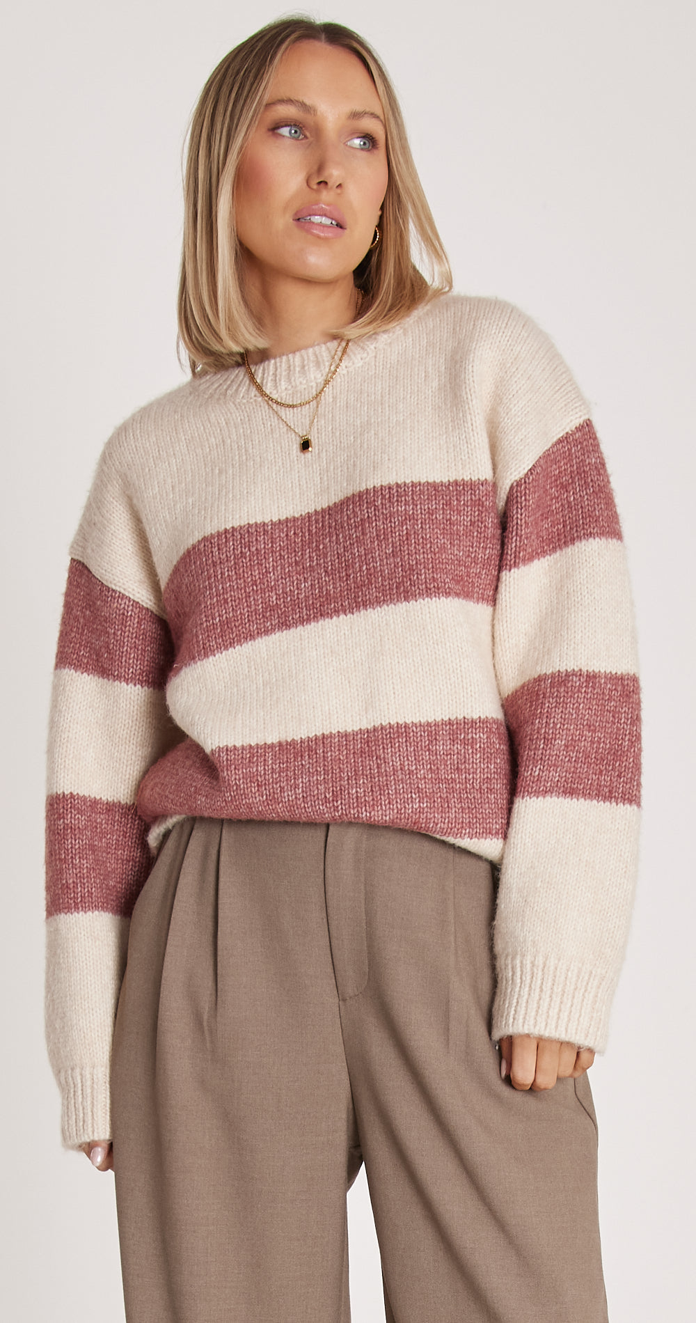 Ruby Knit - Rose Stripe