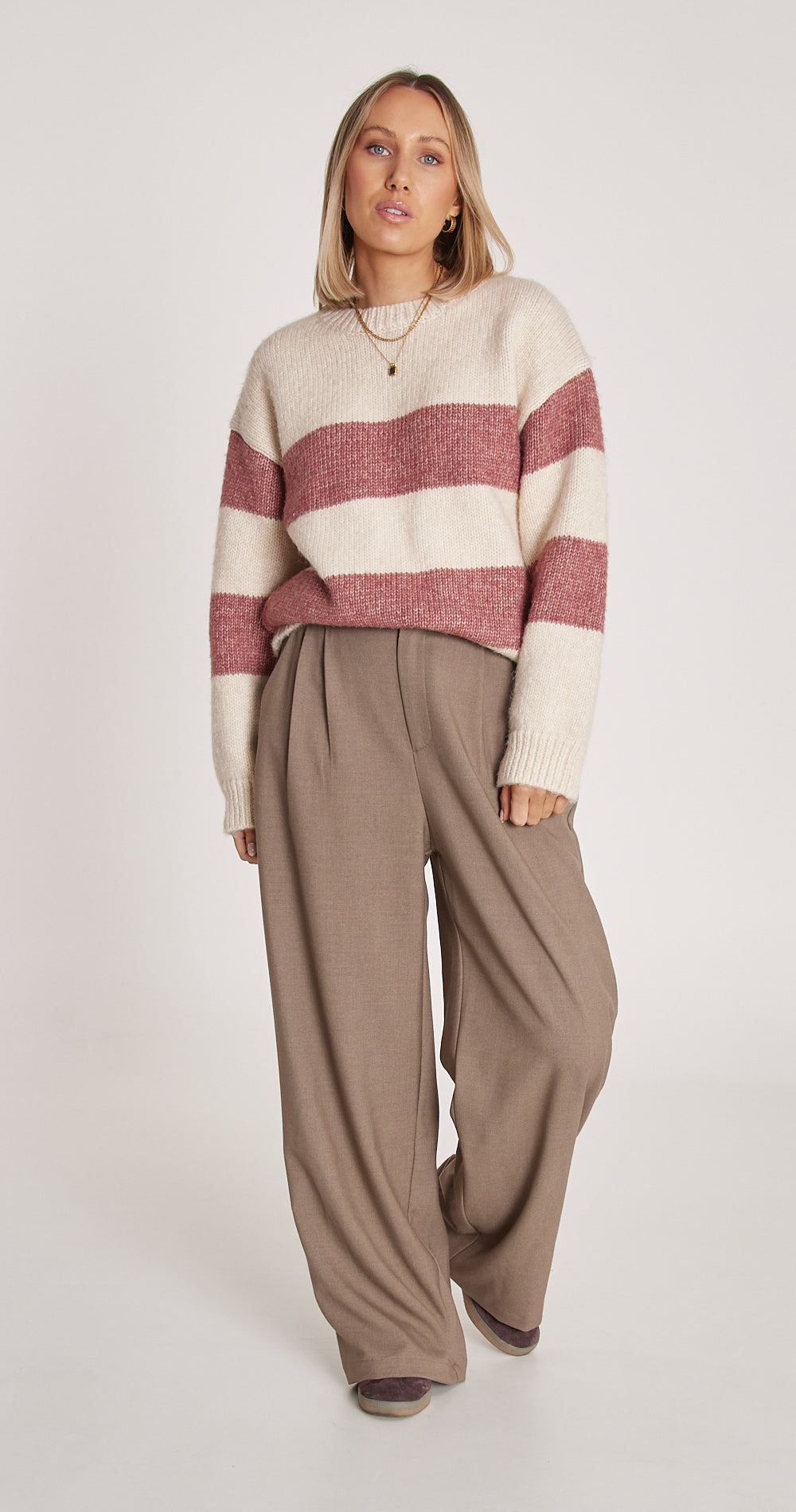 Ruby Knit - Rose Stripe