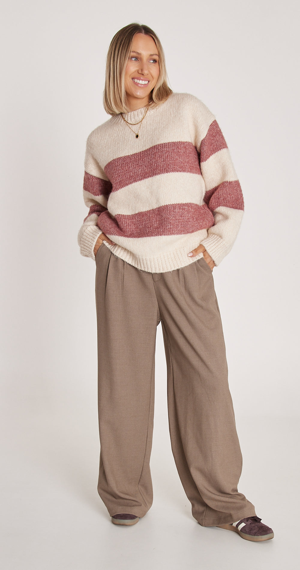Ruby Knit - Rose Stripe