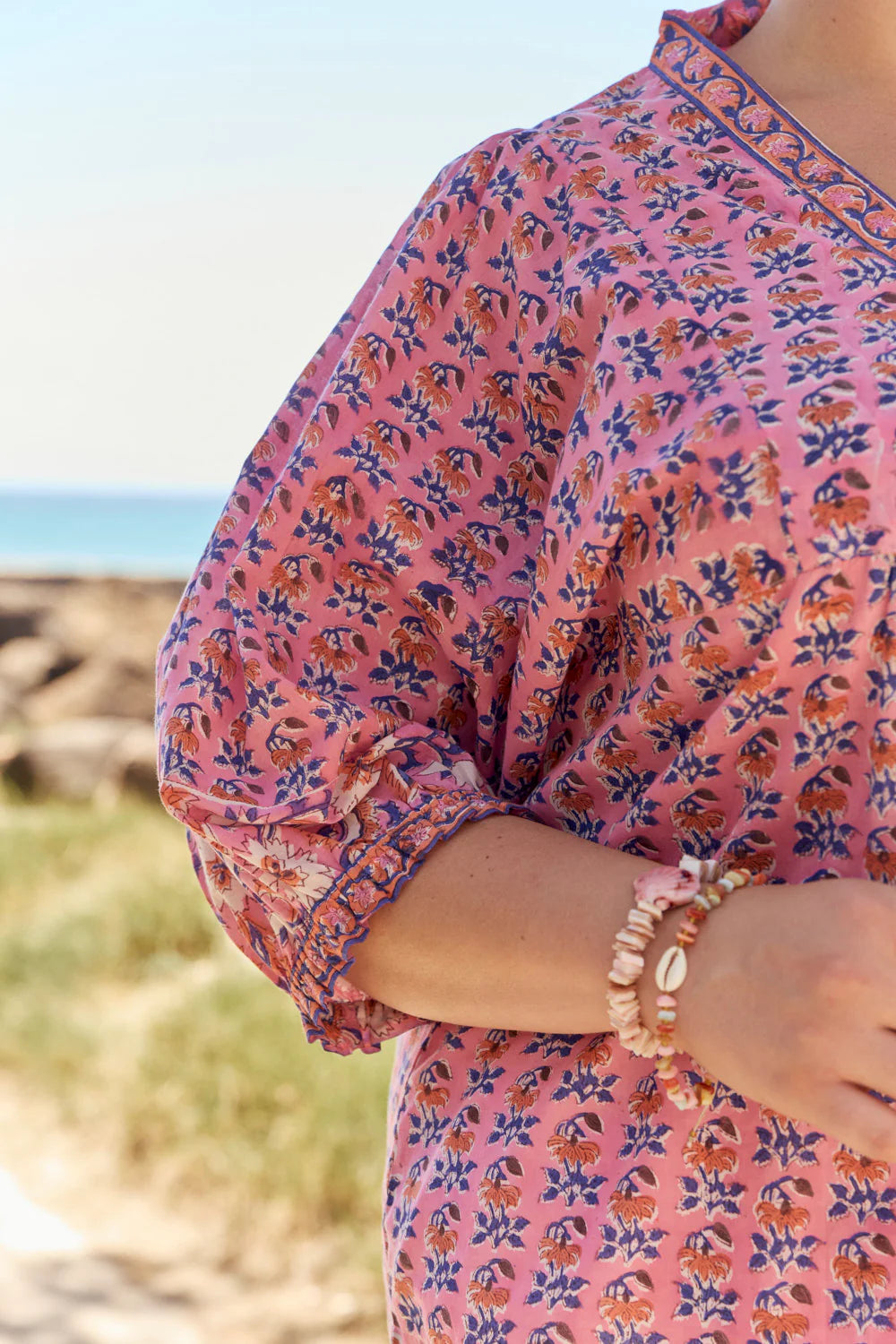 Cairo Boho Blouse in Rosa