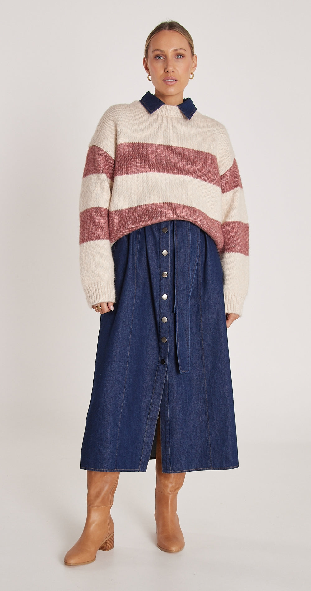 Ruby Knit - Rose Stripe