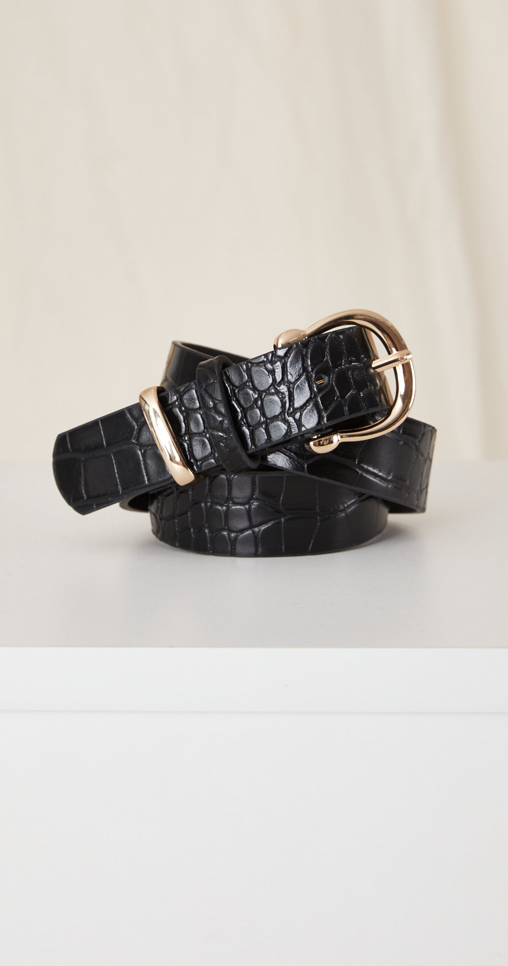 Joey Belt - Black Croc