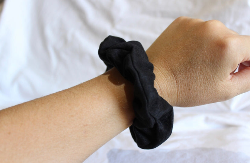 Jet Black Scrunchie