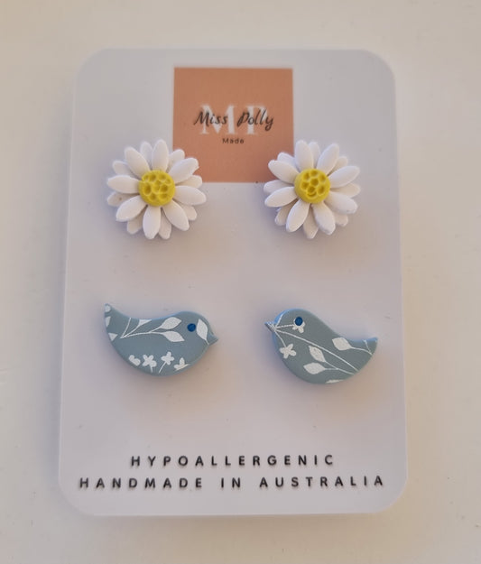 Bird & Daisy Stud Pack