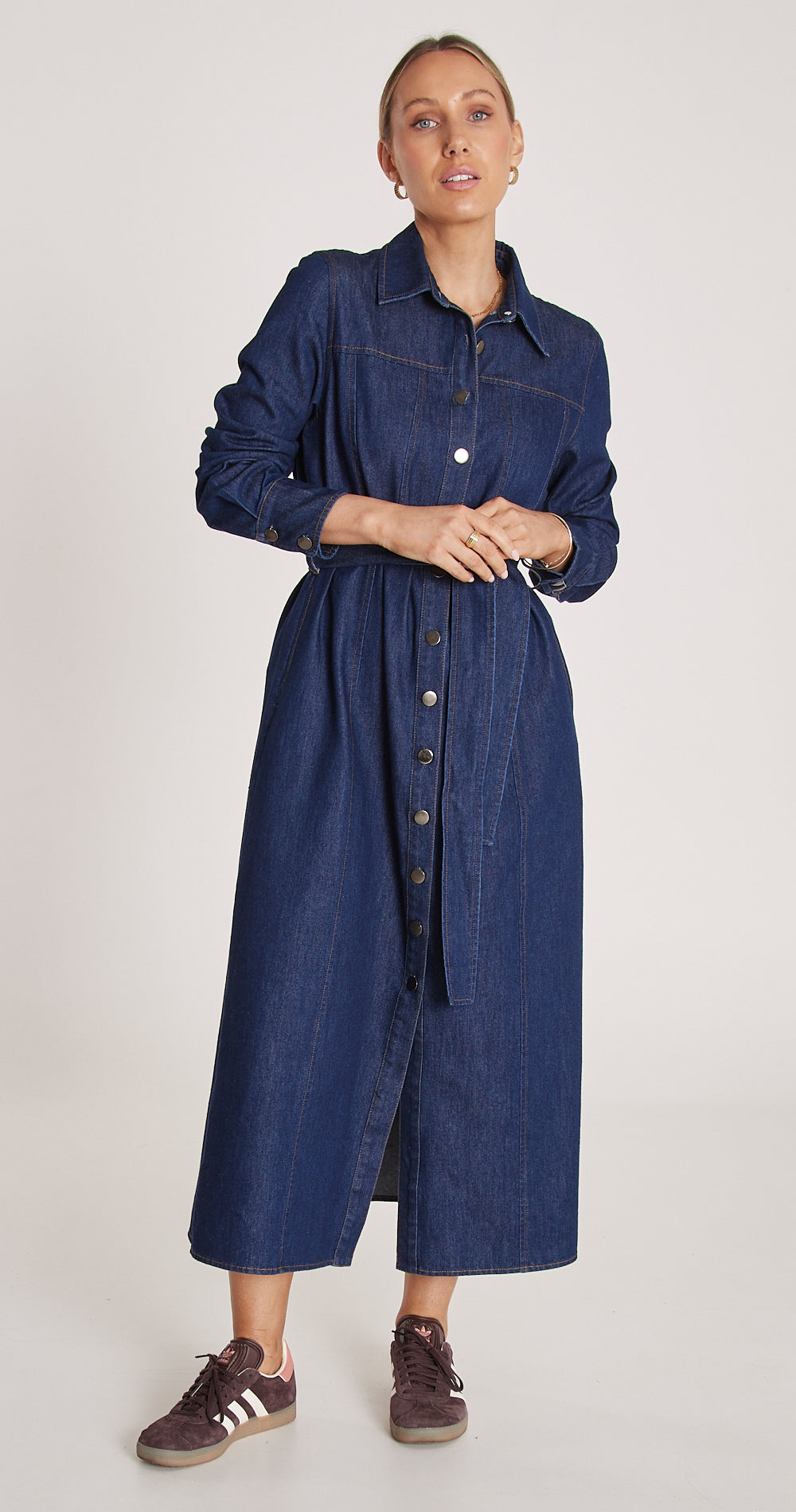 Arlo Denim Dress - Dark Blue