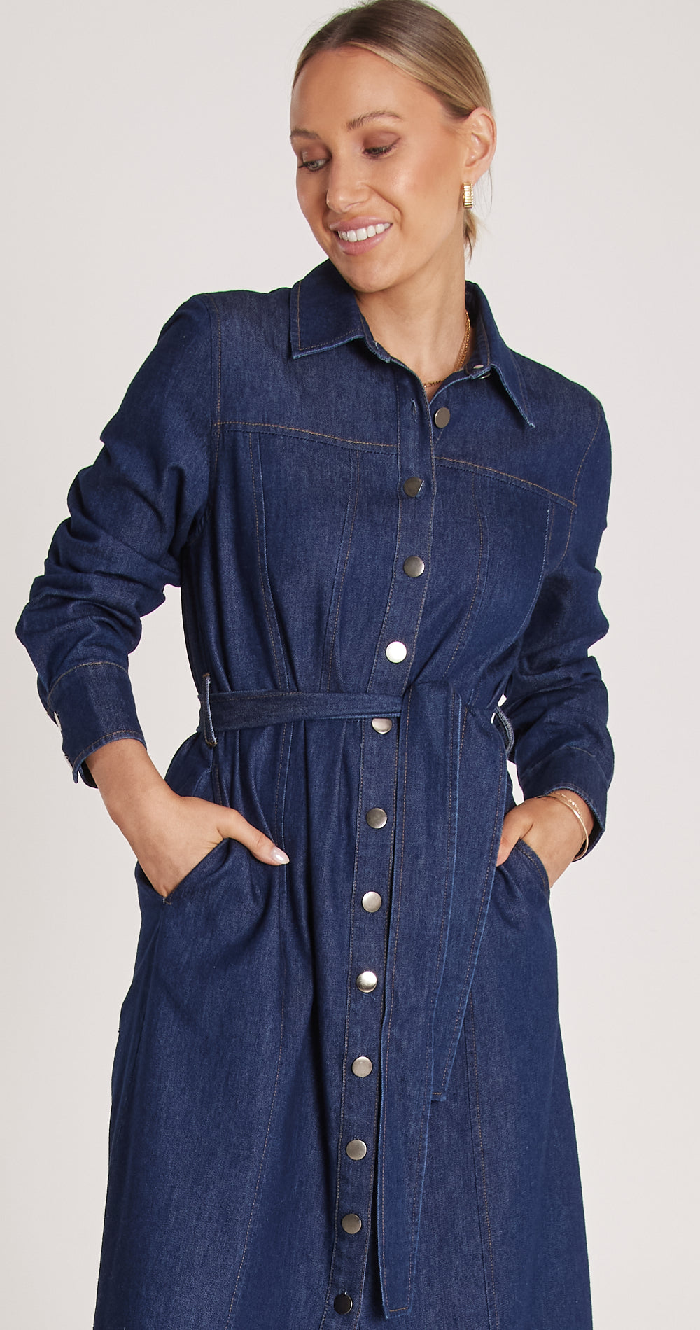 Arlo Denim Dress - Dark Blue