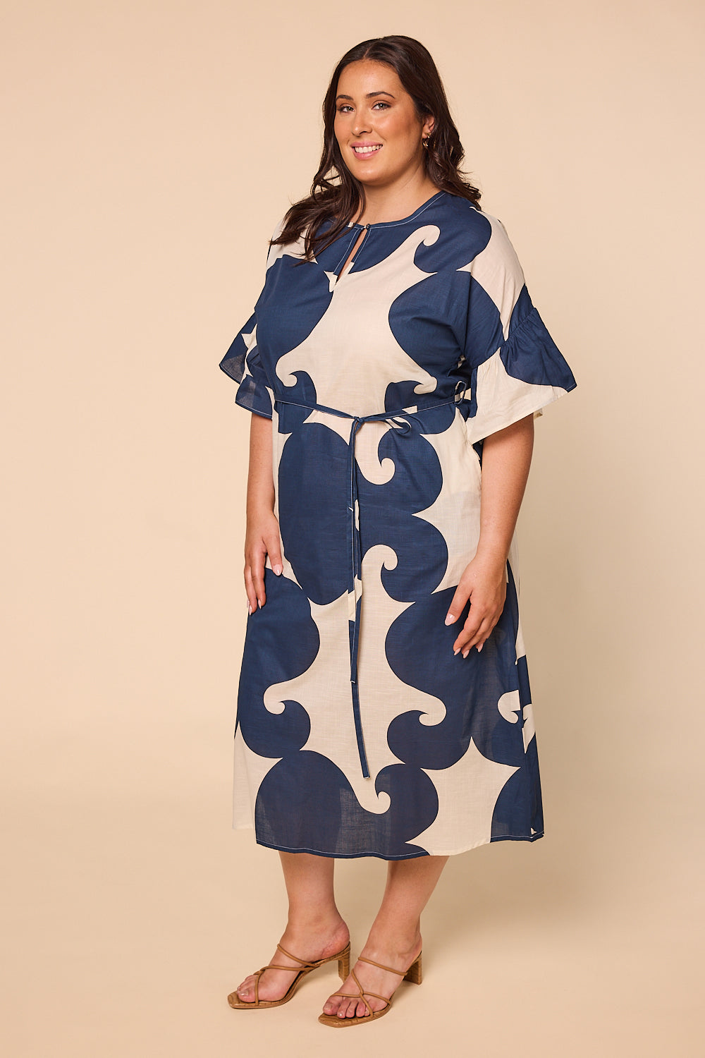 Tara Tie Dress in Davenport