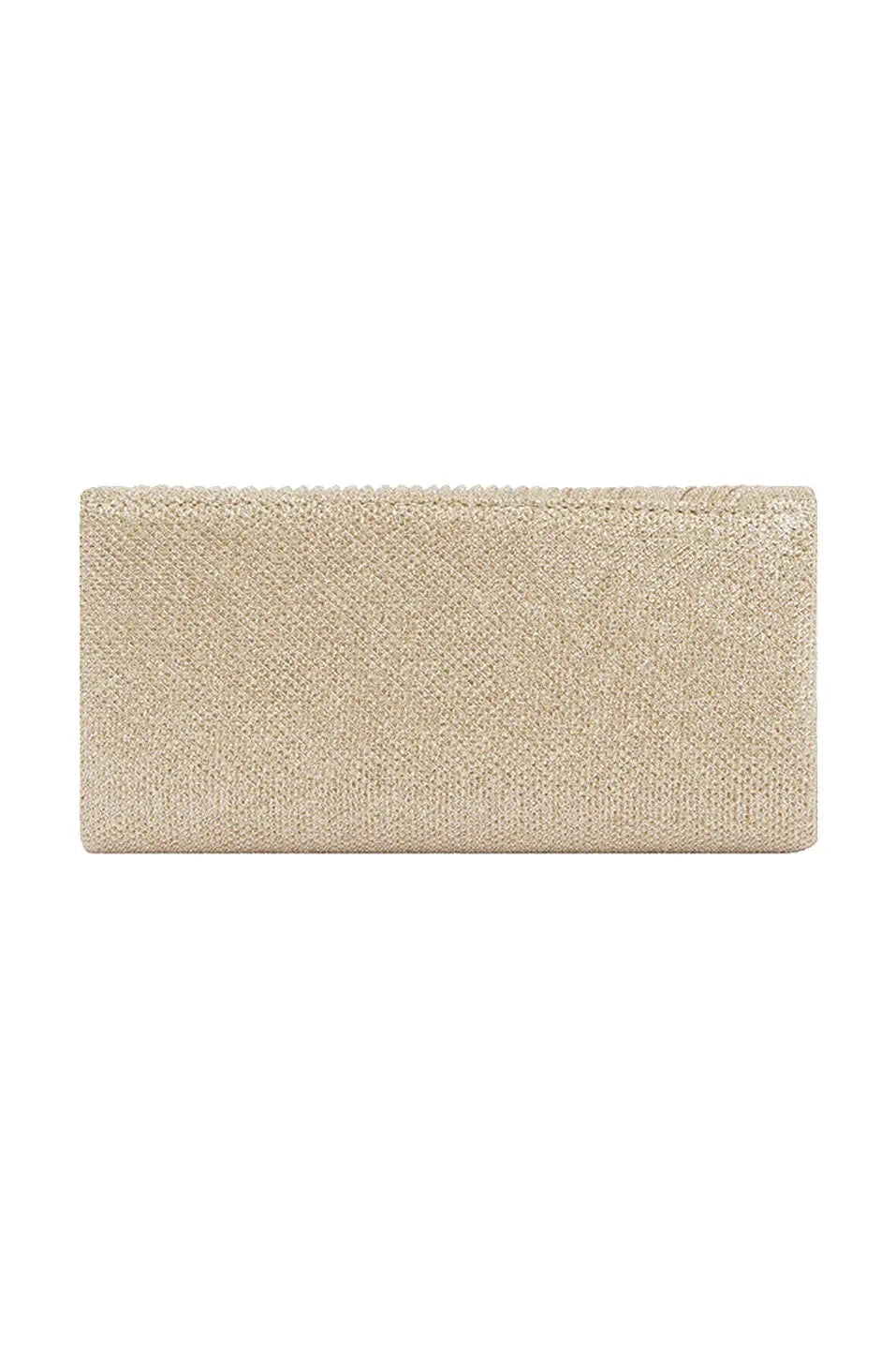 Beth Pleated Flap Shimmer Clutch Bag Champagne