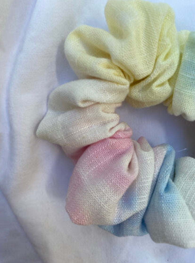 Pastel Tie Dye Mummy and Me Scrunchie Set