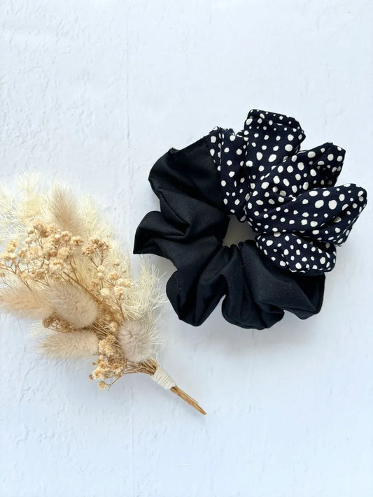 Duotone Black on Black Scrunchie