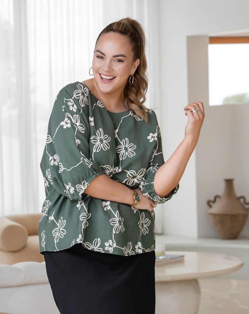Eloise Top Sage
