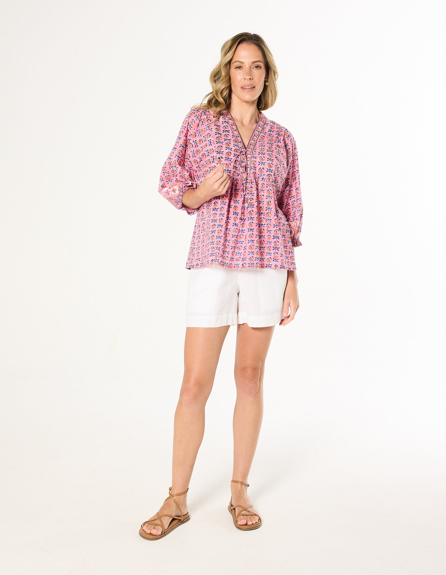 Cairo Boho Blouse in Rosa