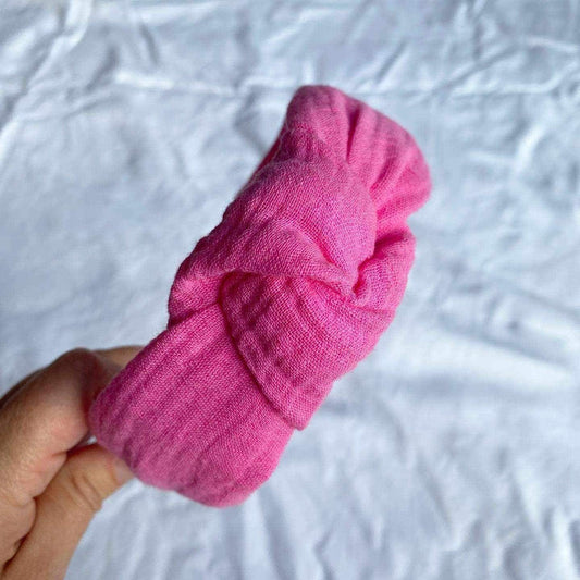 Cheesecloth Headband - Hot Pink