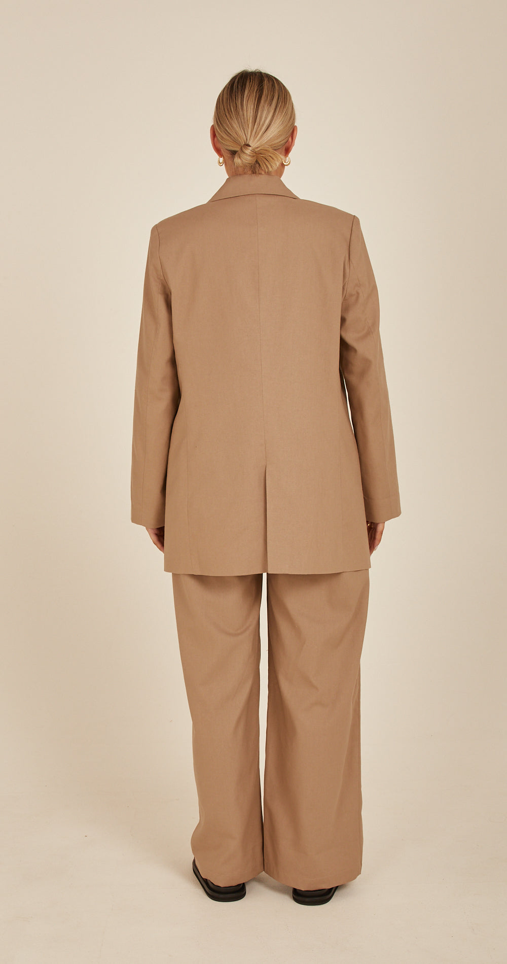 Carrie Linen Blend Blazer - Camel