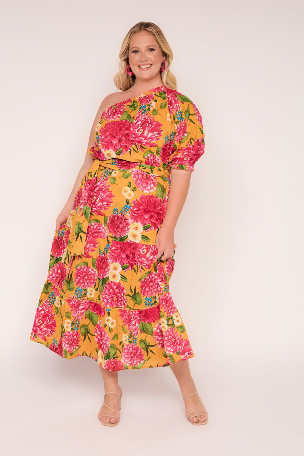 Lou Lou Tiered Dress in Dreaming Dahlias