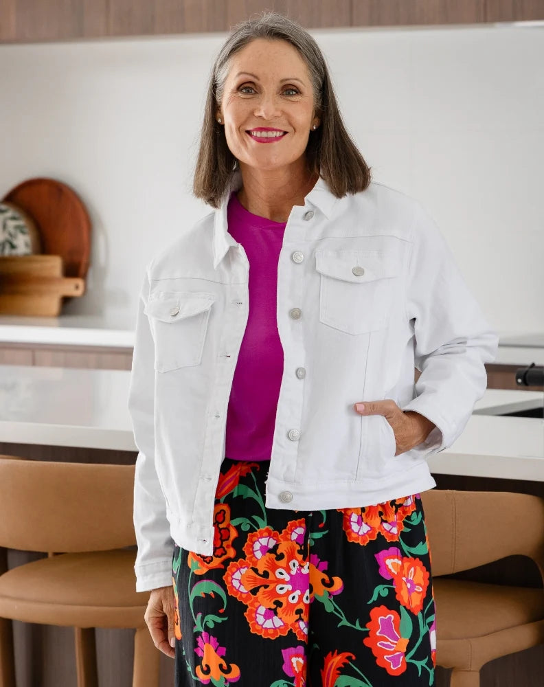 Frankie Denim Jacket  - White