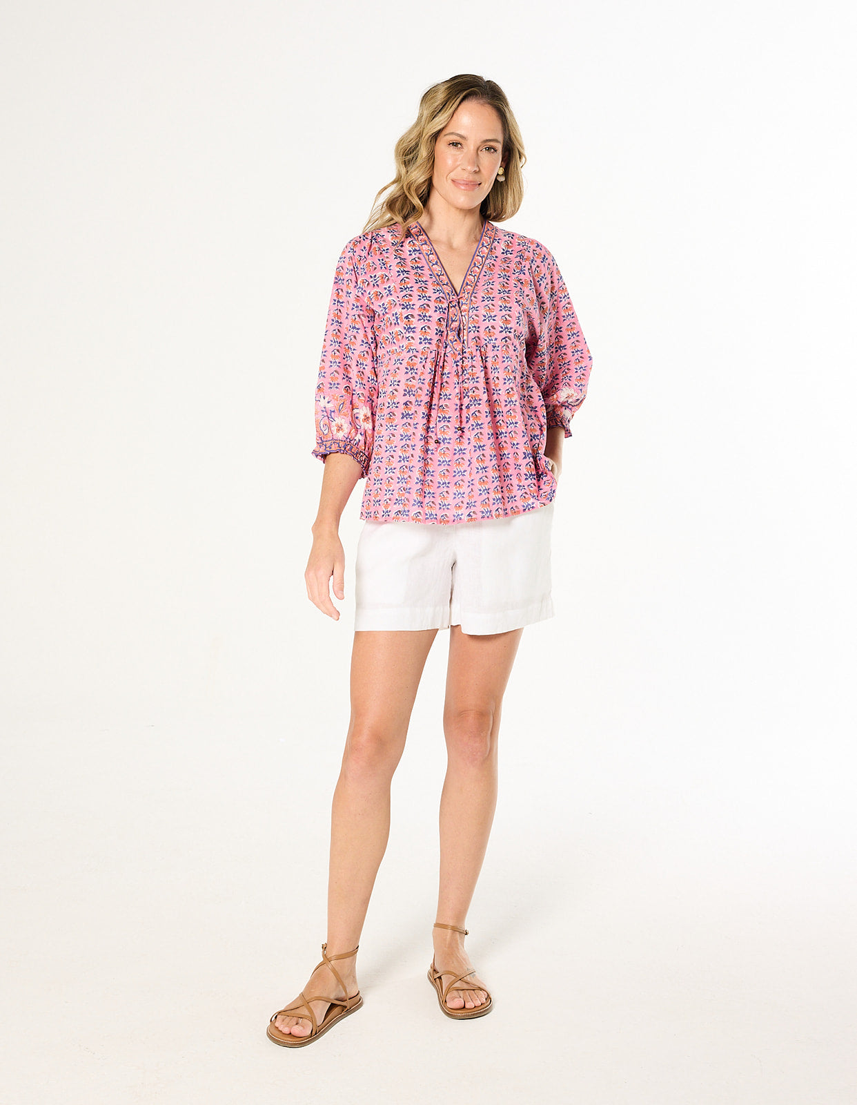 Cairo Boho Blouse in Rosa