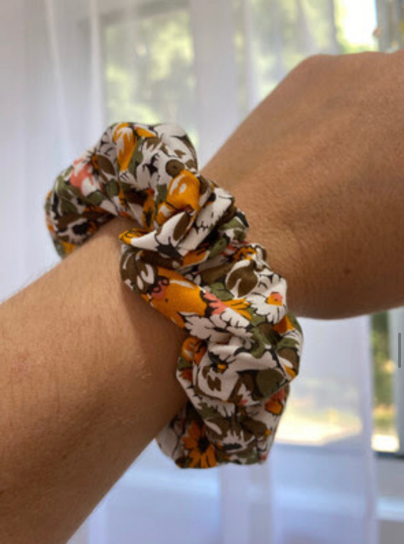 Autumn Floral Scrunchie