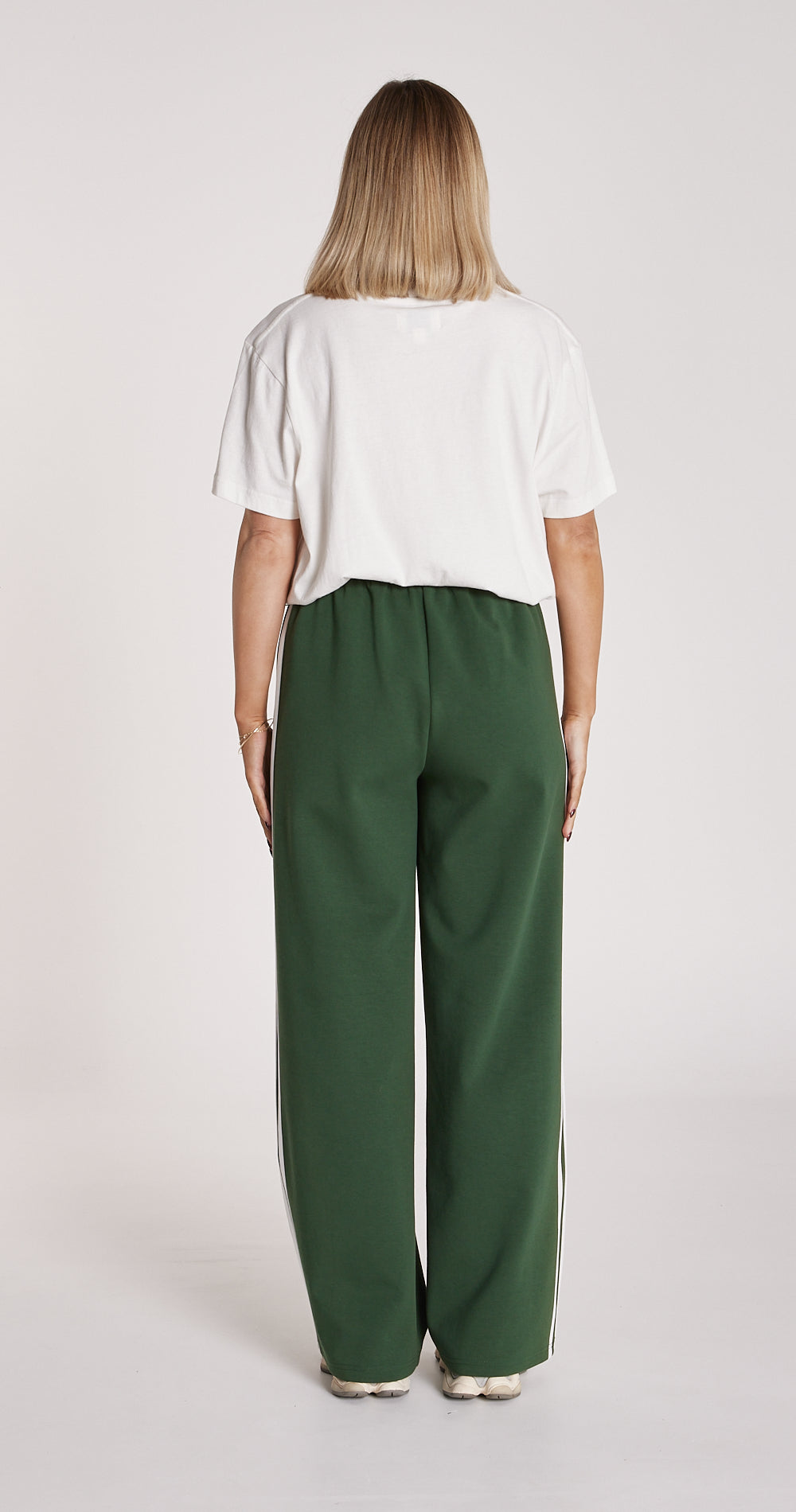 Noah Wide Pant - Green Stripe