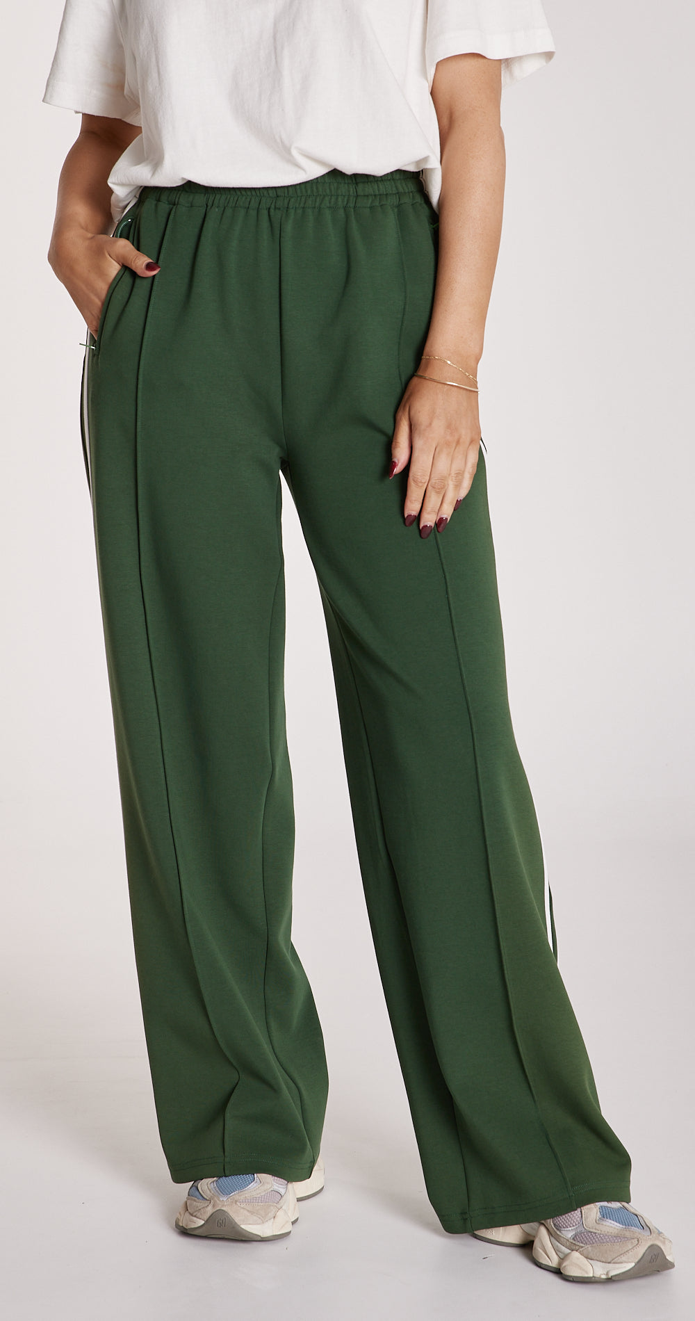 Noah Wide Pant - Green Stripe