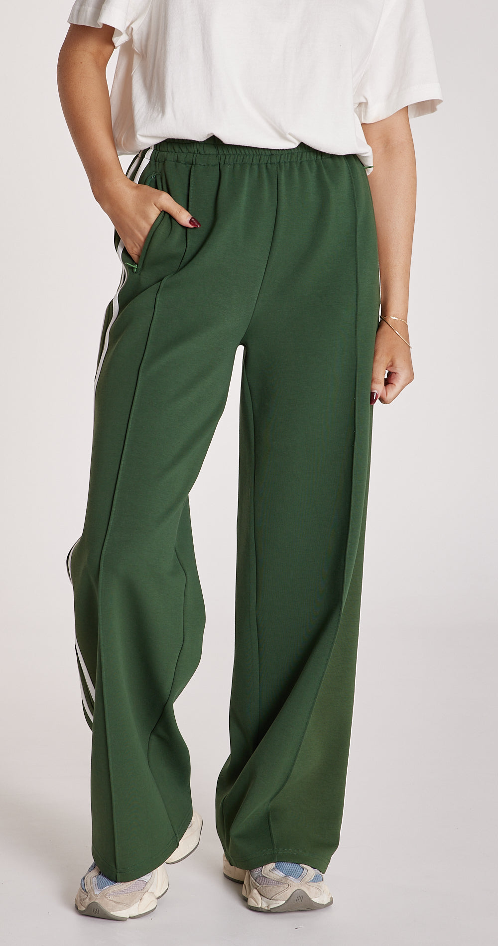 Noah Wide Pant - Green Stripe