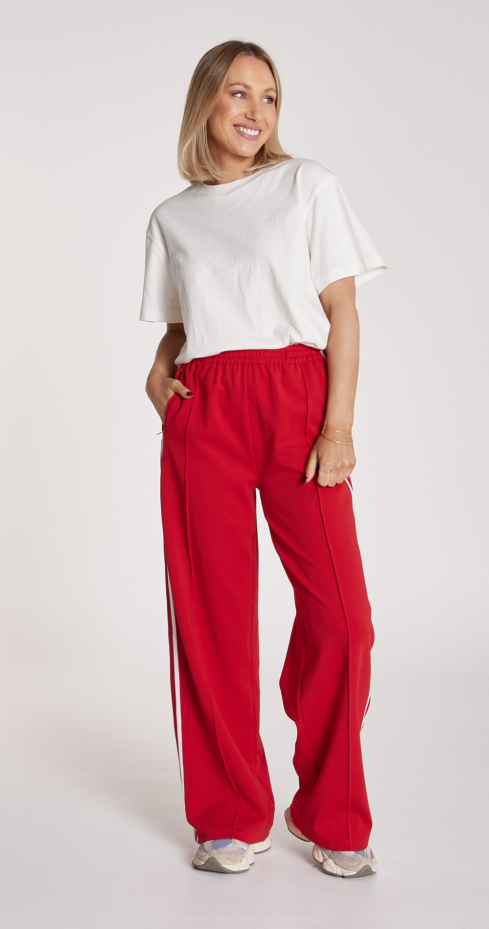 Noah Wide Pant - Red Stripe