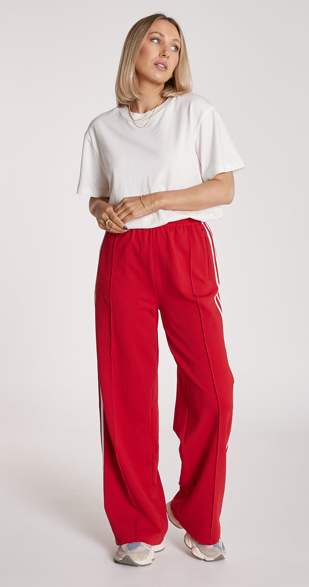 Noah Wide Pant - Red Stripe