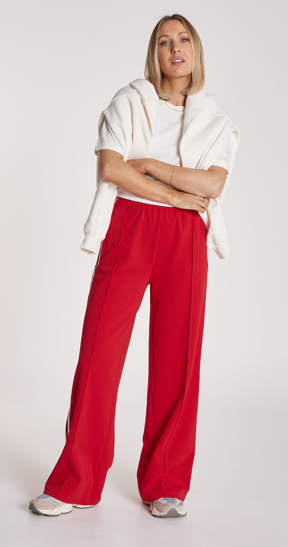 Noah Wide Pant - Red Stripe