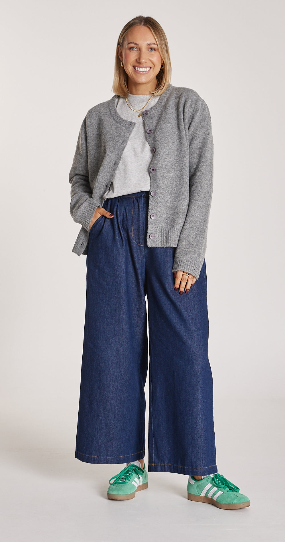 Arlo Cropped Pant - Dark Blue