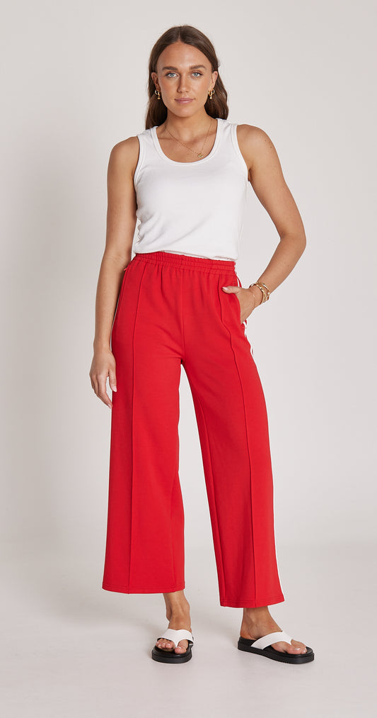 Noah Cropped Pant - Red Stripe