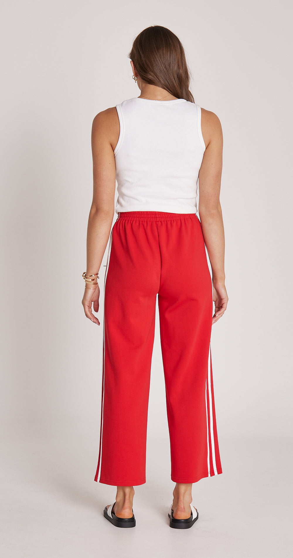 Noah Cropped Pant - Red Stripe