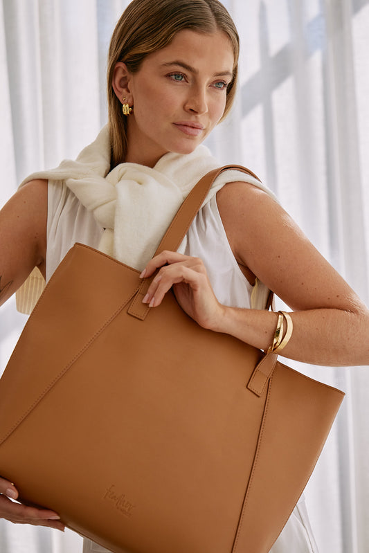 Lenny Everyday Tote Bag - Light Tan