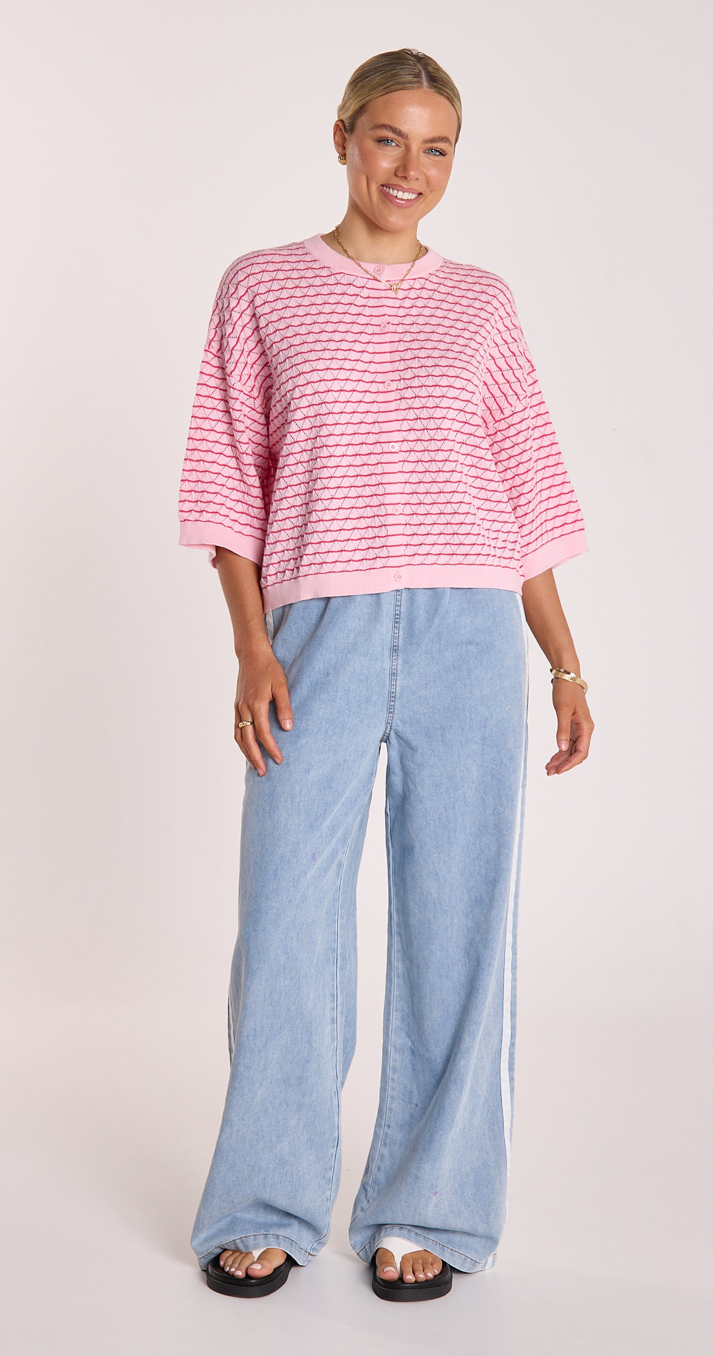 Aster Top - Pink Stripe