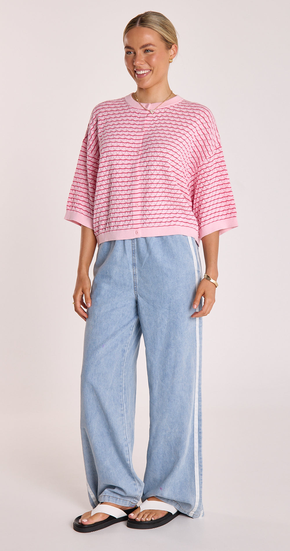 Aster Top - Pink Stripe