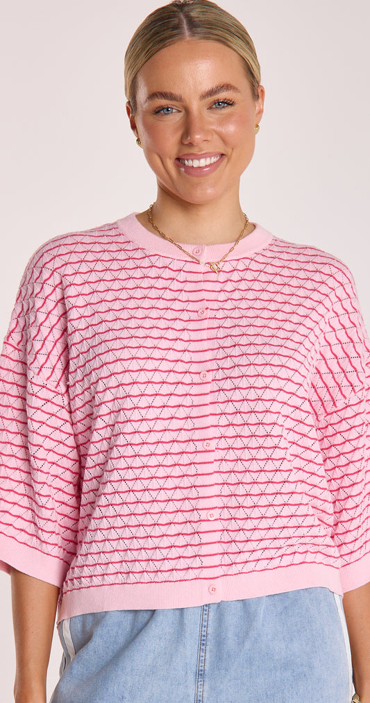 Aster Top - Pink Stripe