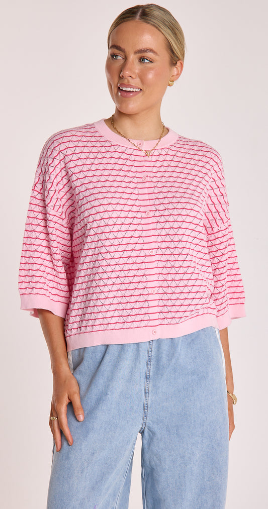 Aster Top - Pink Stripe