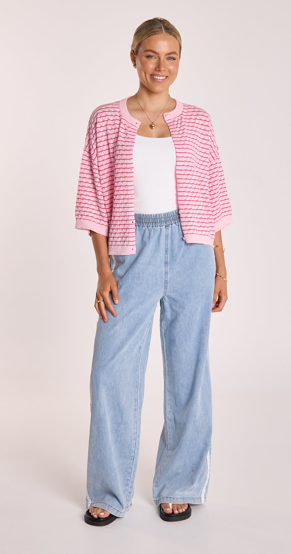 Aster Top - Pink Stripe