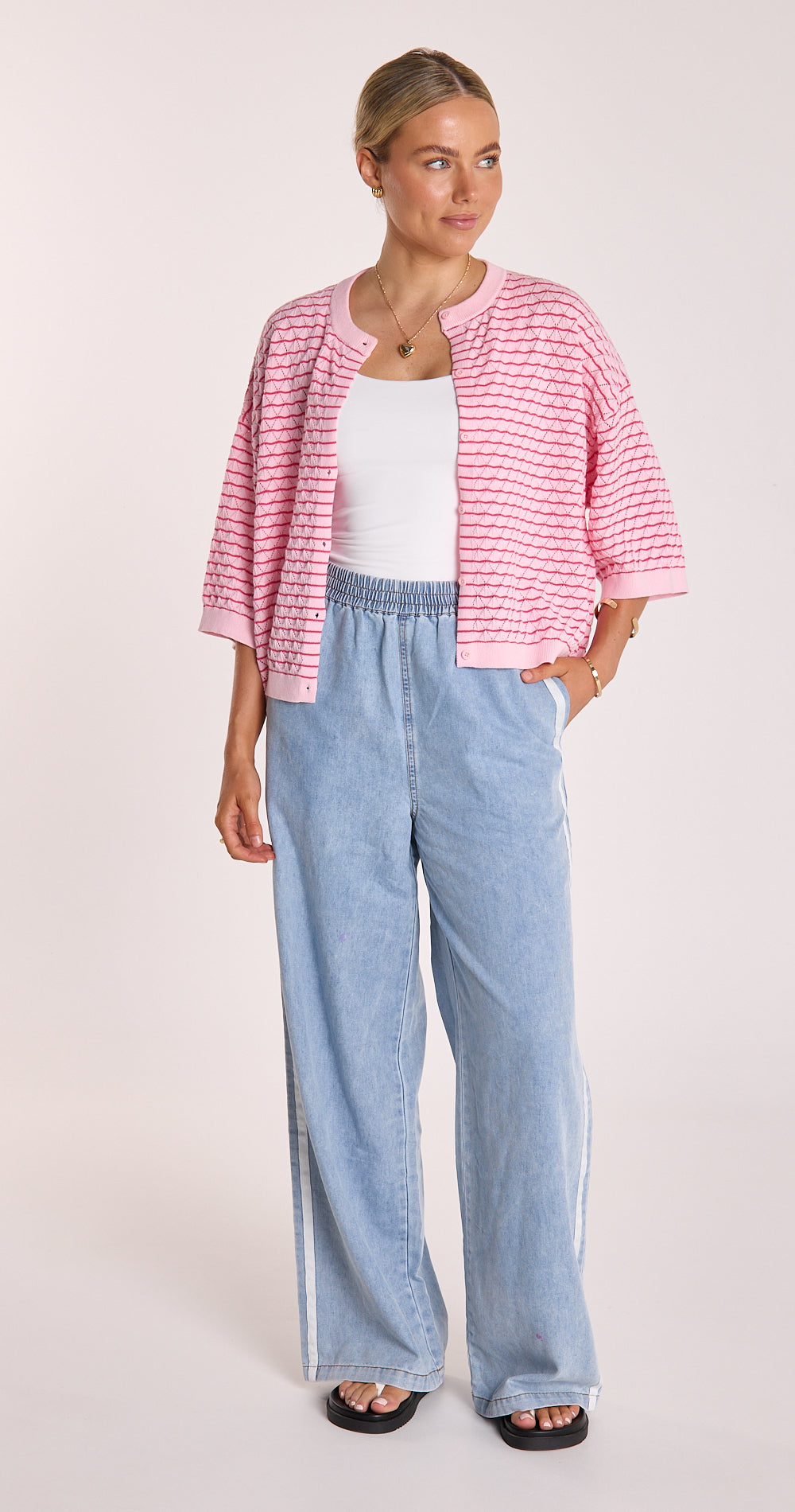 Aster Top - Pink Stripe