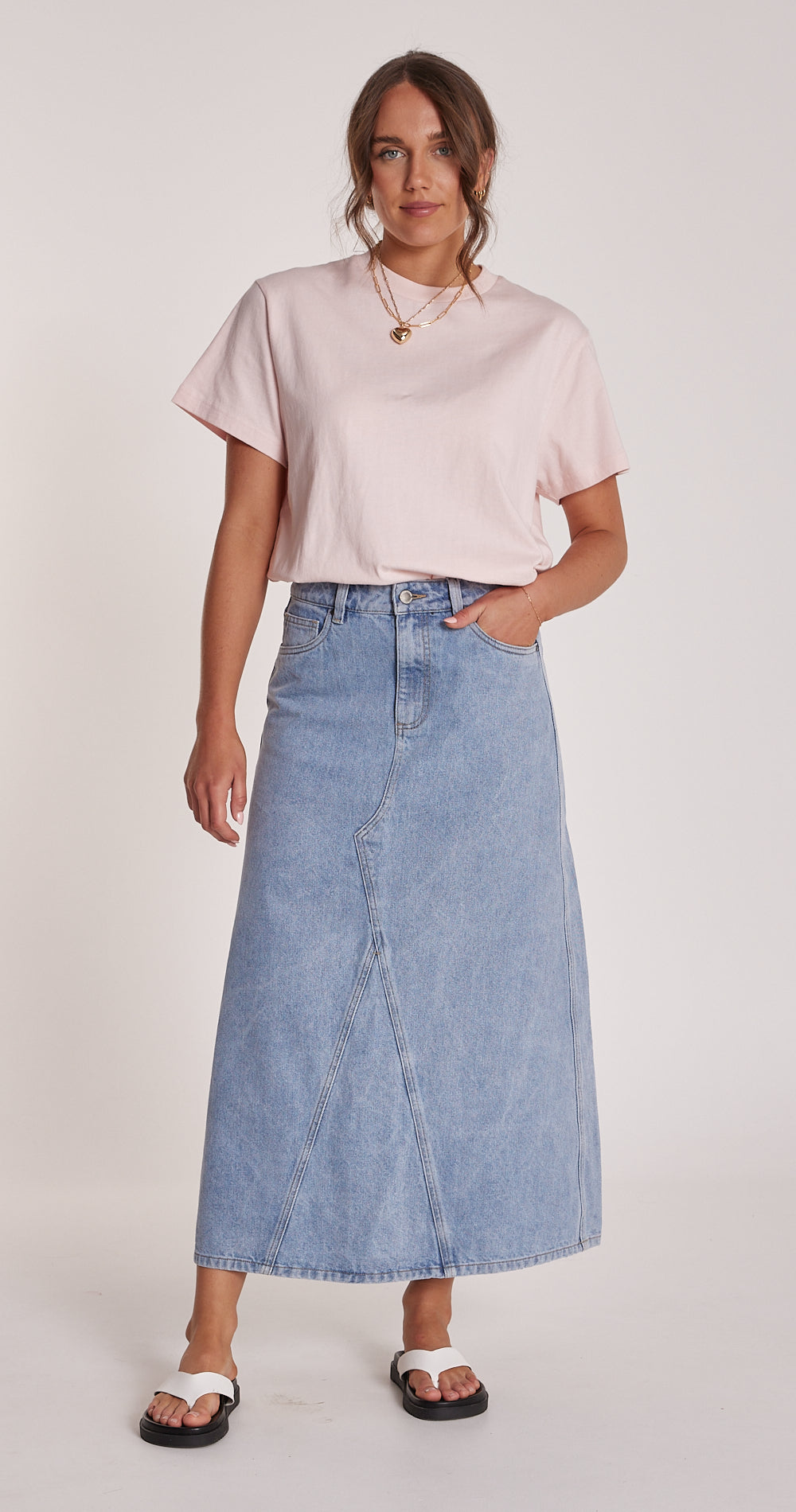 Remi Denim Skirt - Blue