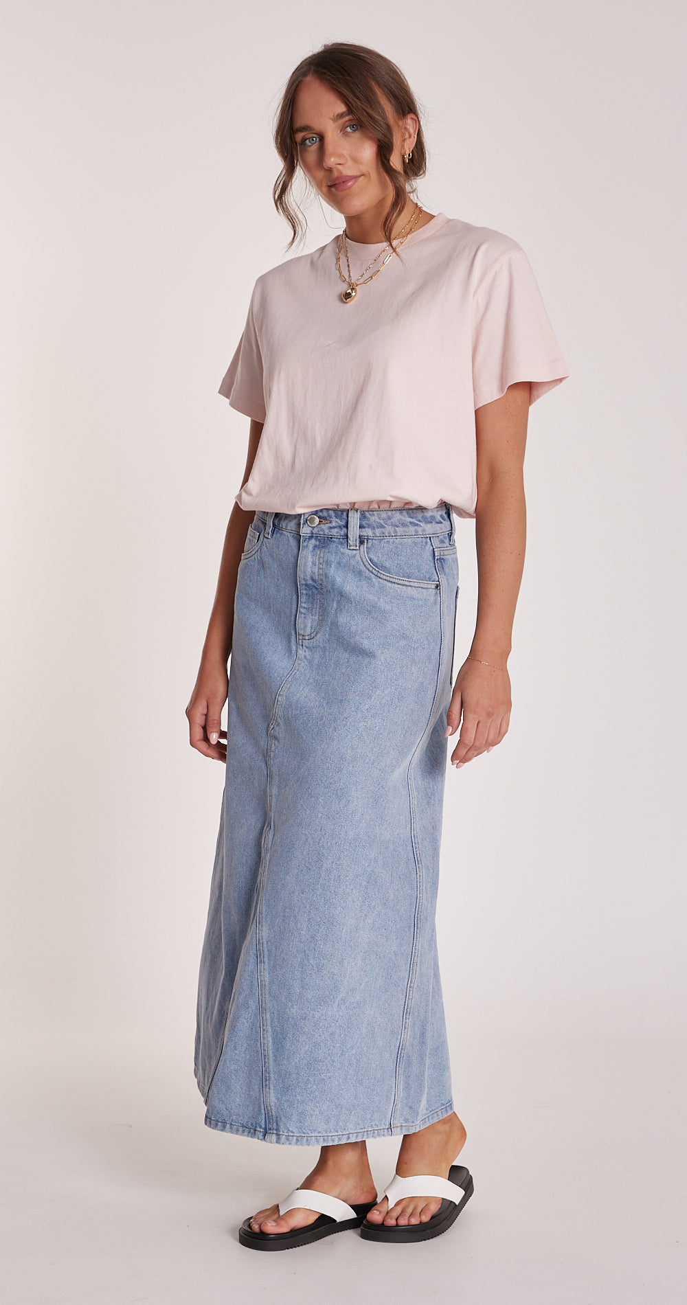 Remi Denim Skirt - Blue