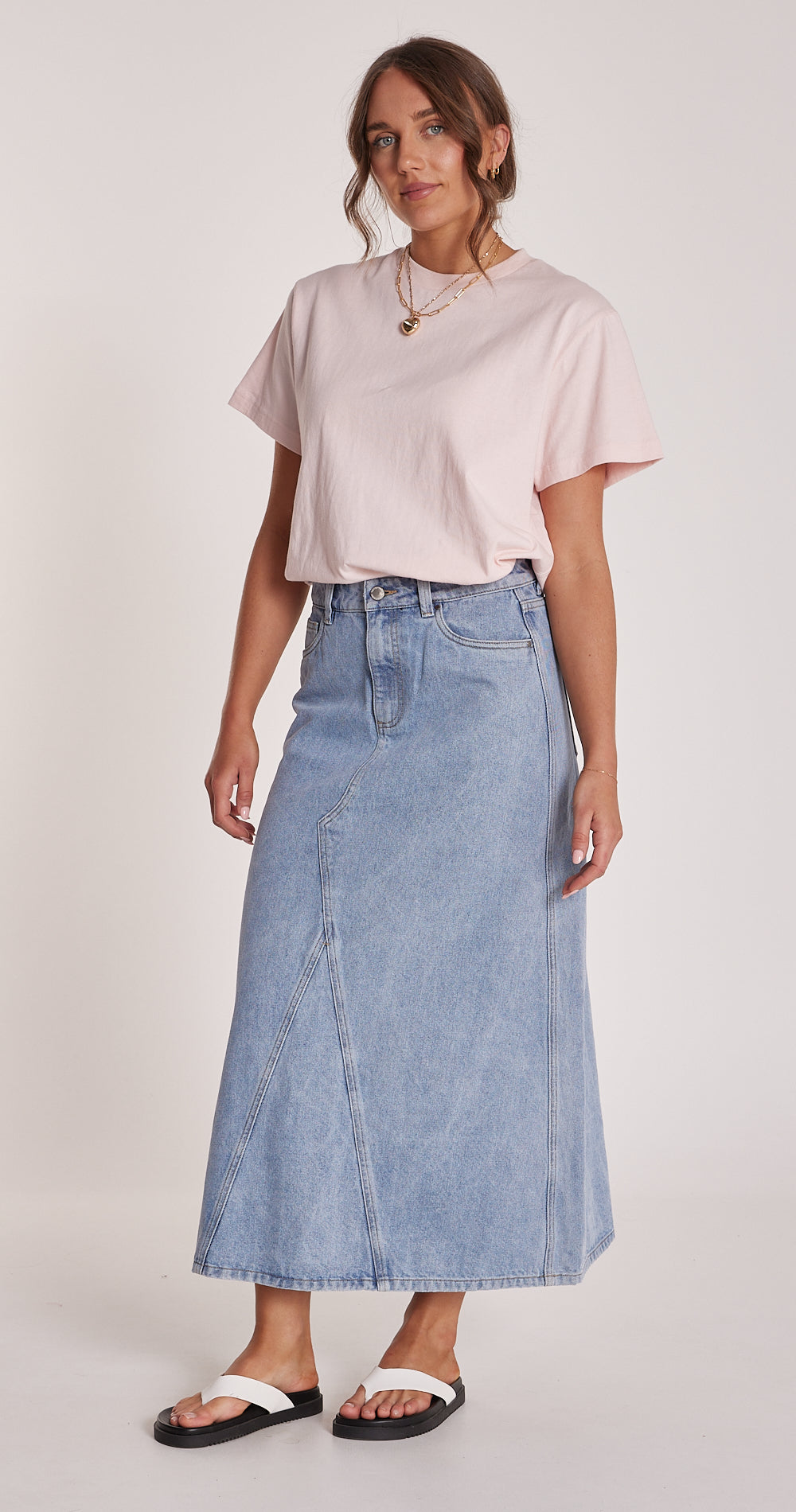 Remi Denim Skirt - Blue