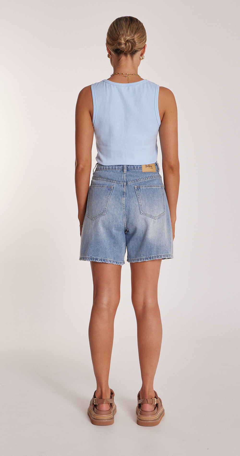 Grace Denim Short - Capri Blue