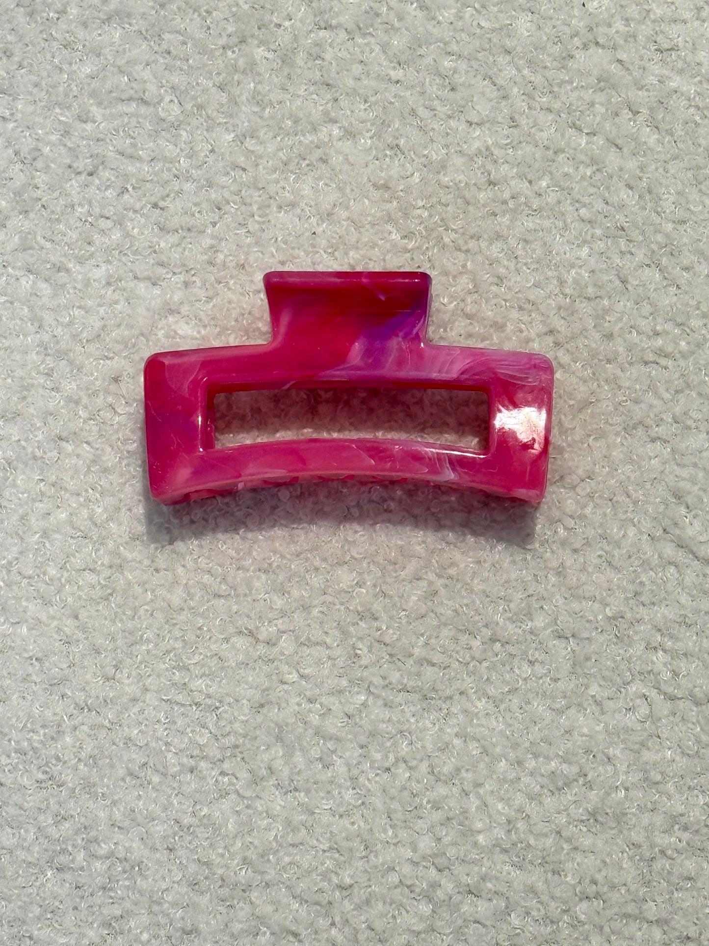 Marble Rectangle Hair Claws