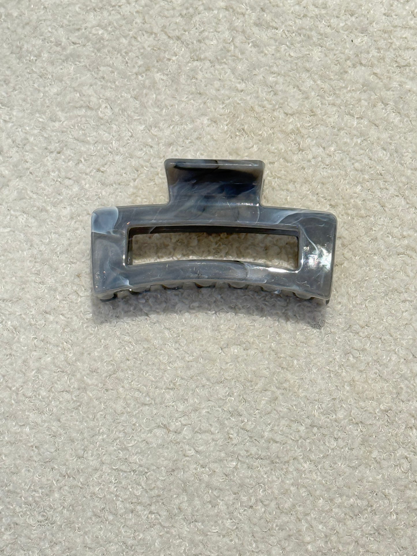 Marble Rectangle Hair Claws